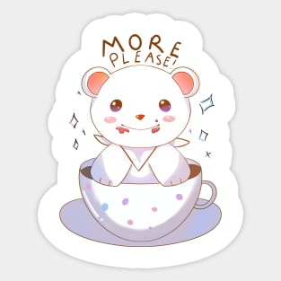 Little bear in a teacup Sticker